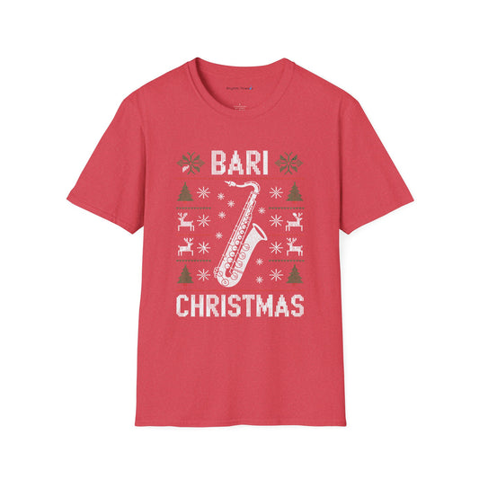 Bari Christmas Saxophone Ugly Christmas Shirt