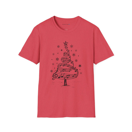 Music Christmas Tree Shirt - Black Design