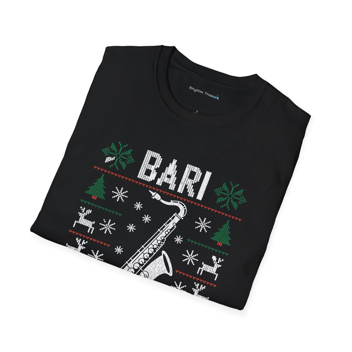 Bari Christmas Saxophone Ugly Christmas Shirt