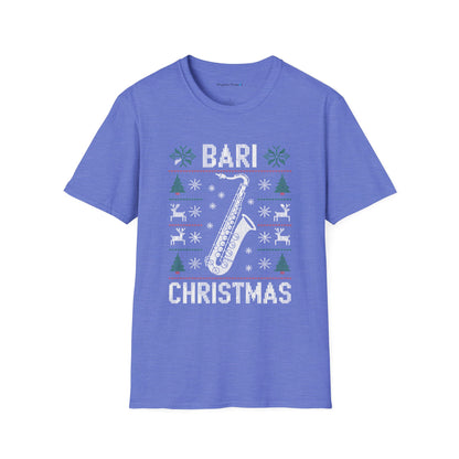 Bari Christmas Saxophone Ugly Christmas Shirt