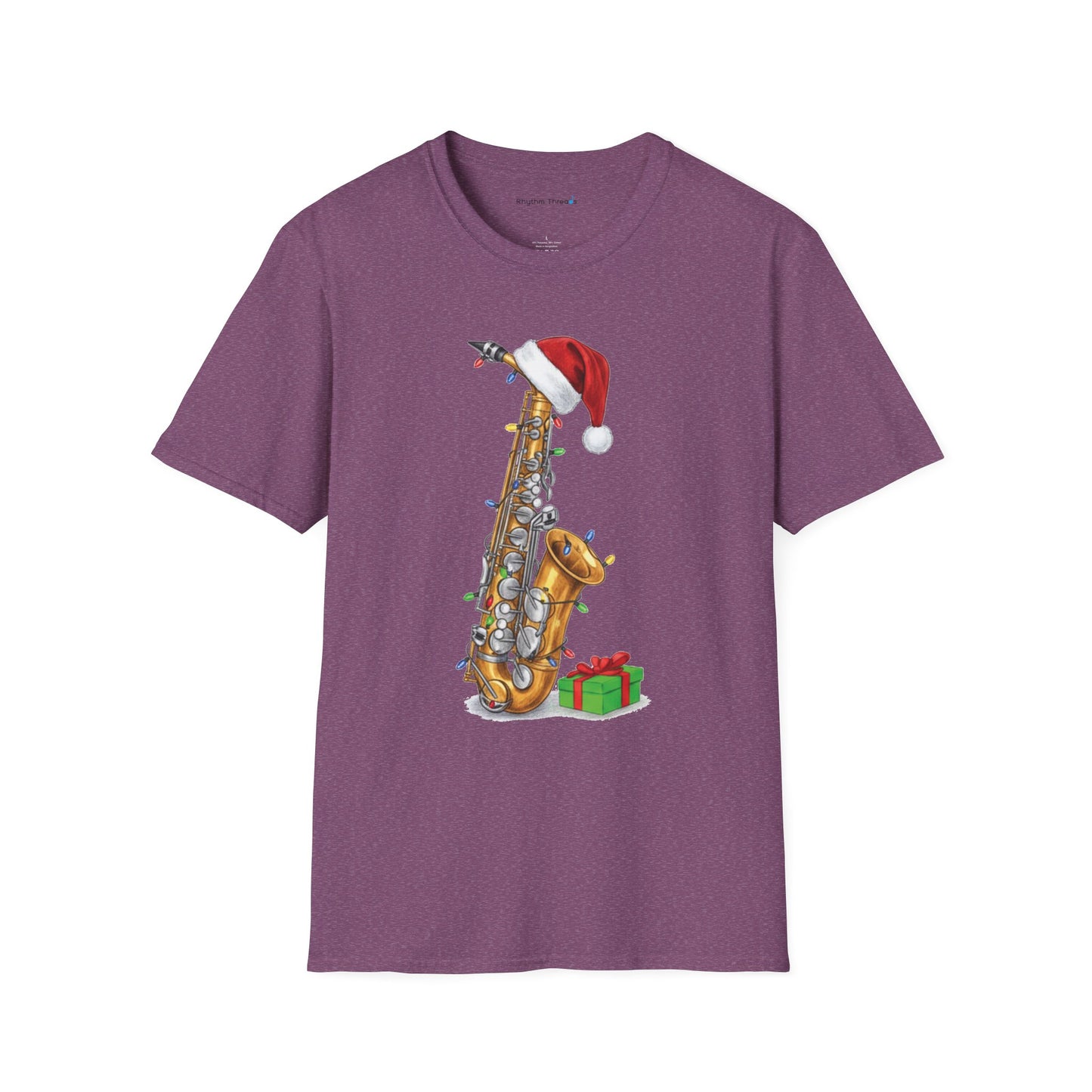 Saxophone Christmas Light Santa Hat Shirt