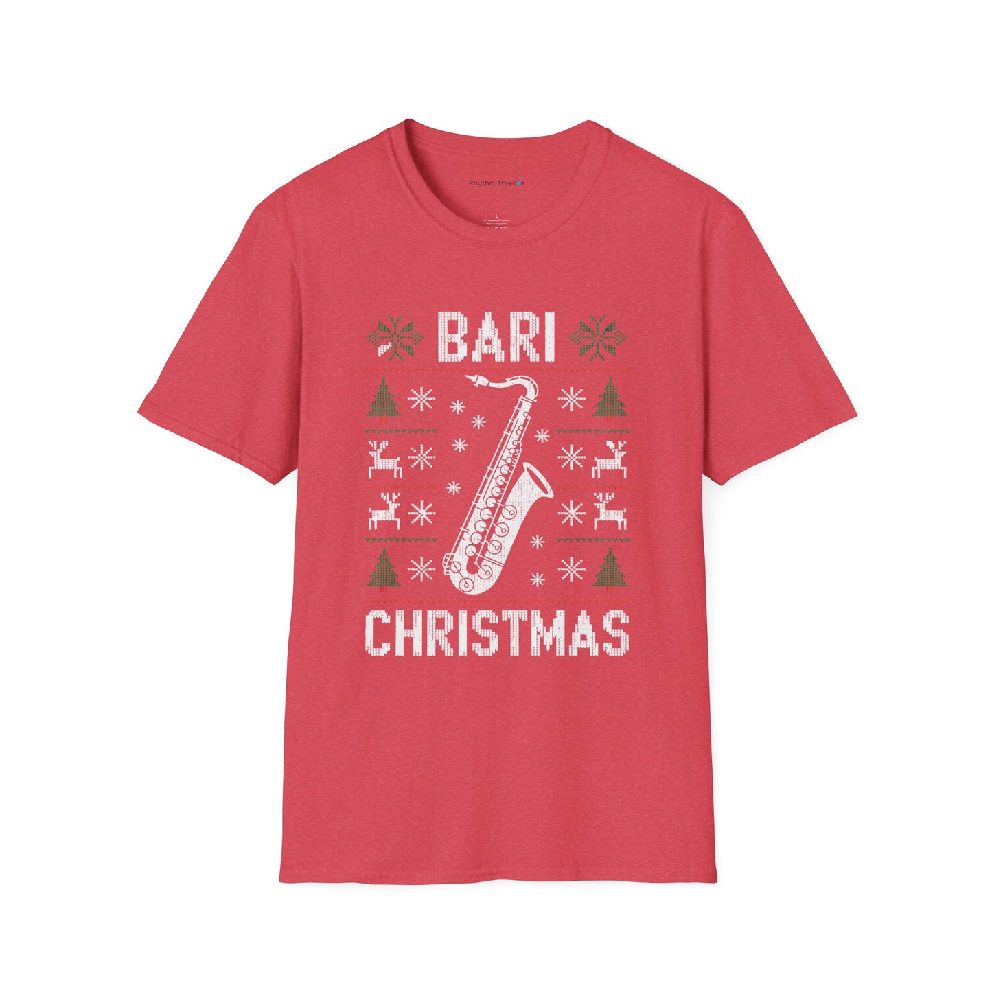 Bari Christmas Saxophone Ugly Christmas Shirt