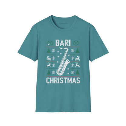 Bari Christmas Saxophone Ugly Christmas Shirt
