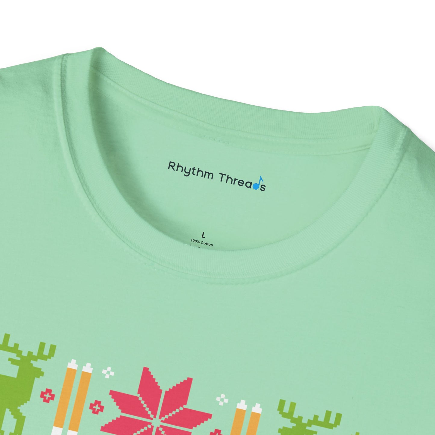 Drumset Ugly Christmas Sweater Short Sleeve Shirt