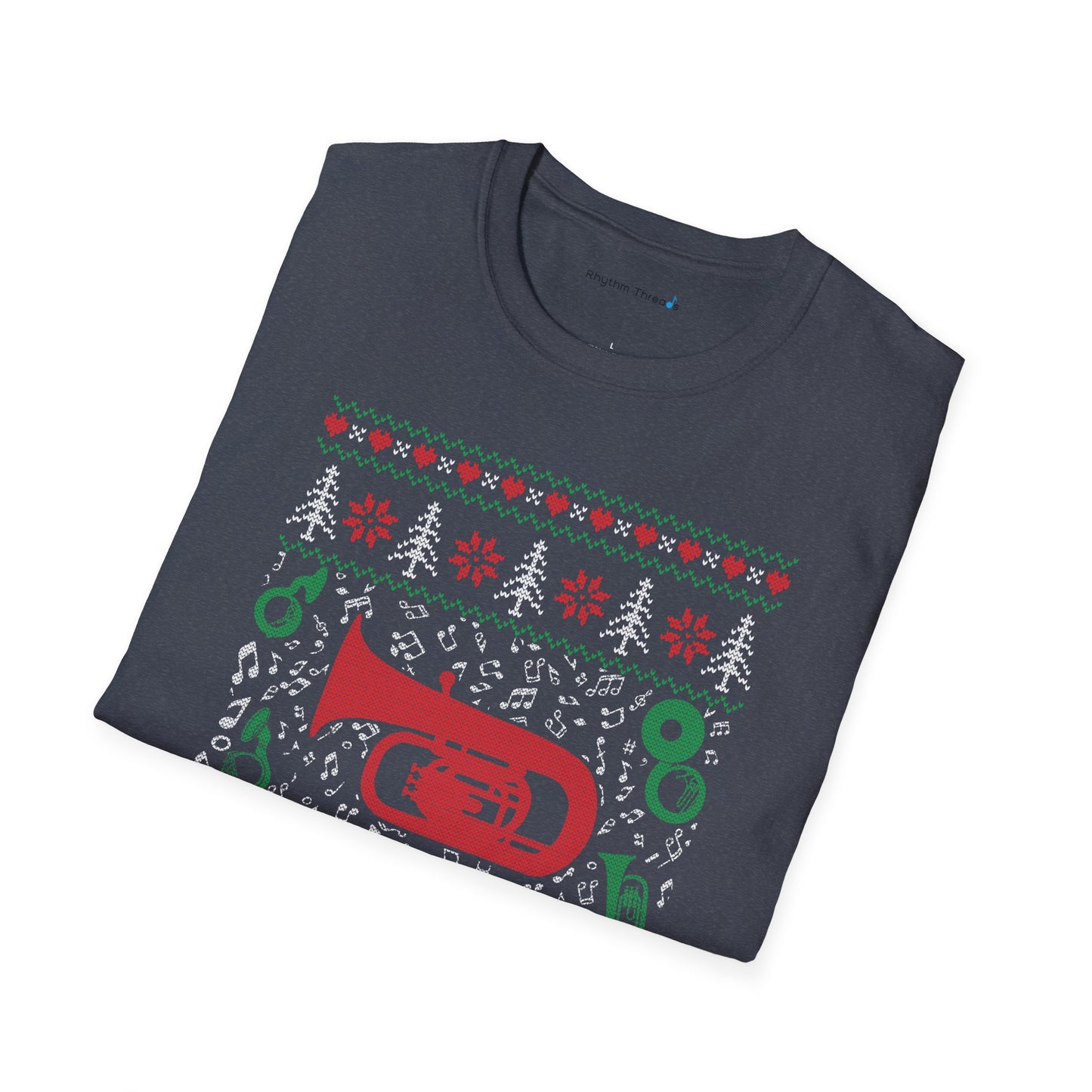 Joy Tuba World Tuba Ugly Christmas Sweater T-Shirt