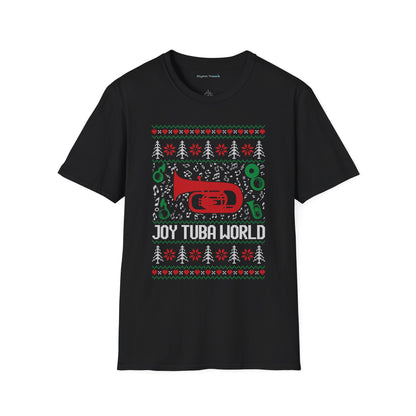 Joy Tuba World Tuba Ugly Christmas Sweater T-Shirt