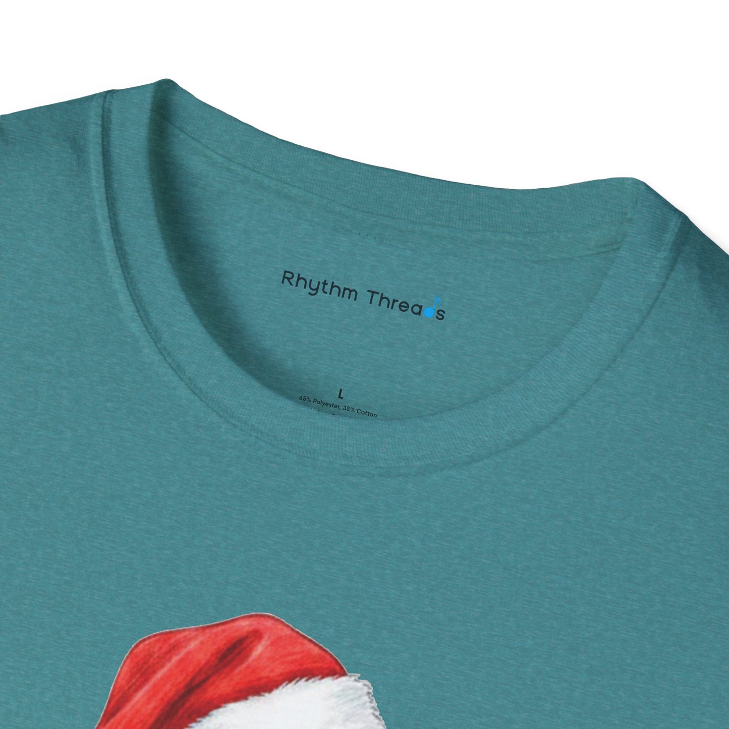 Trombone Christmas Light Santa Hat Shirt