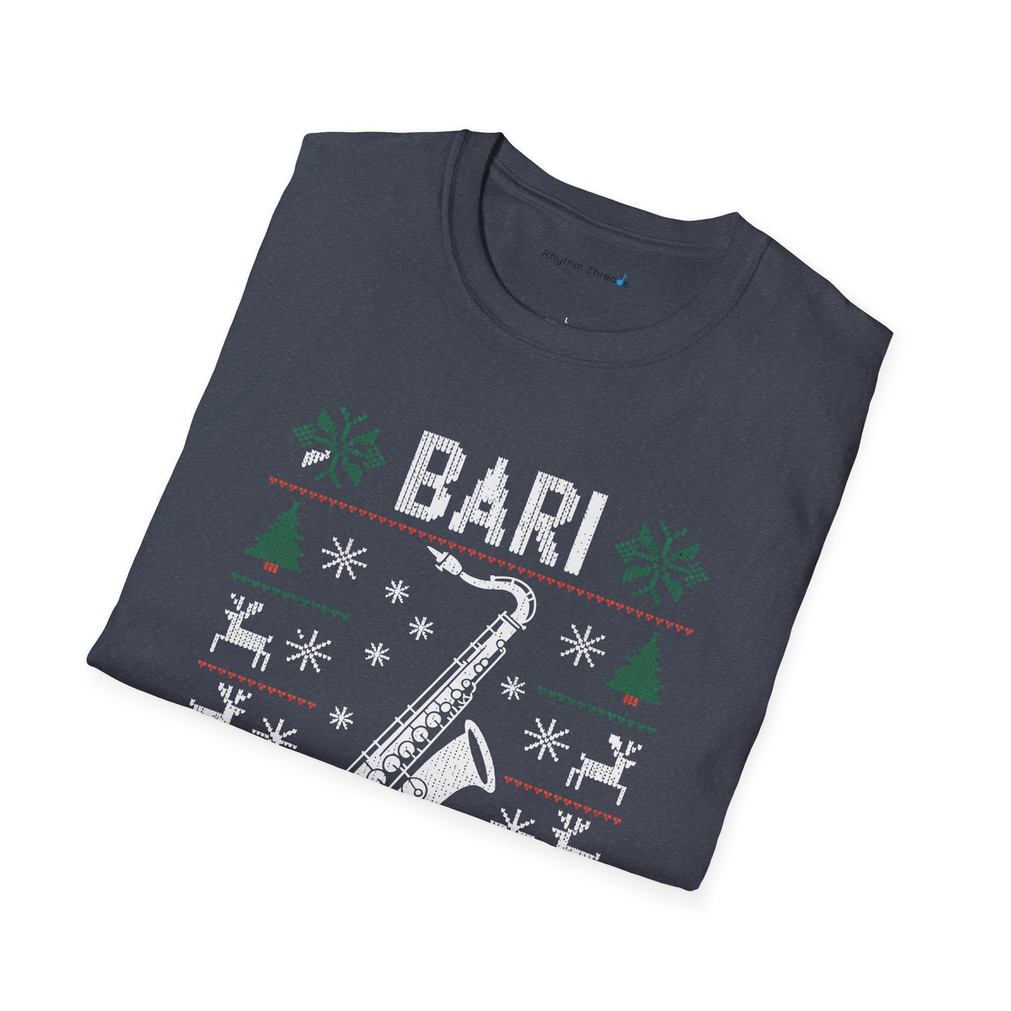 Bari Christmas Saxophone Ugly Christmas Shirt