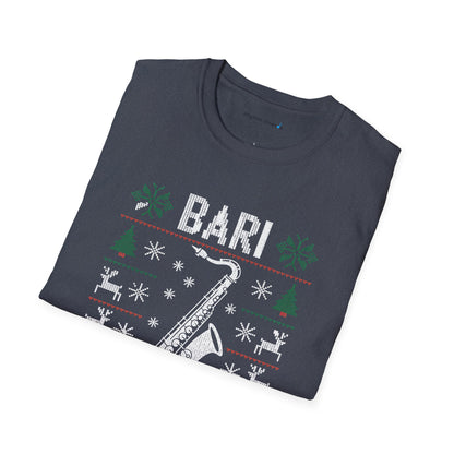 Bari Christmas Saxophone Ugly Christmas Shirt