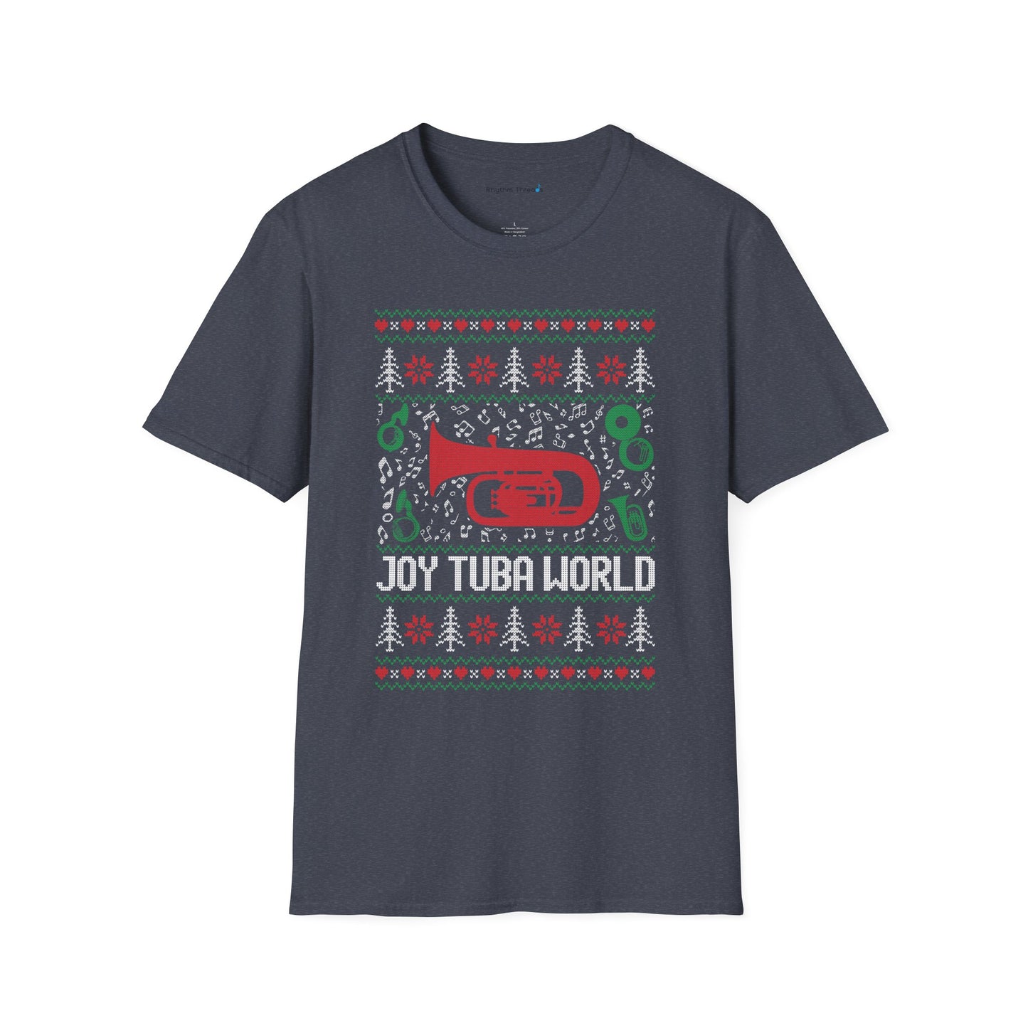 Joy Tuba World Tuba Ugly Christmas Sweater T-Shirt