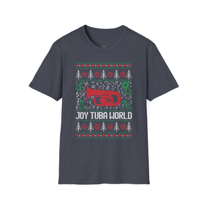 Joy Tuba World Tuba Ugly Christmas Sweater T-Shirt