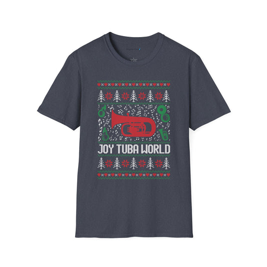 Joy Tuba World Tuba Ugly Christmas Sweater T-Shirt