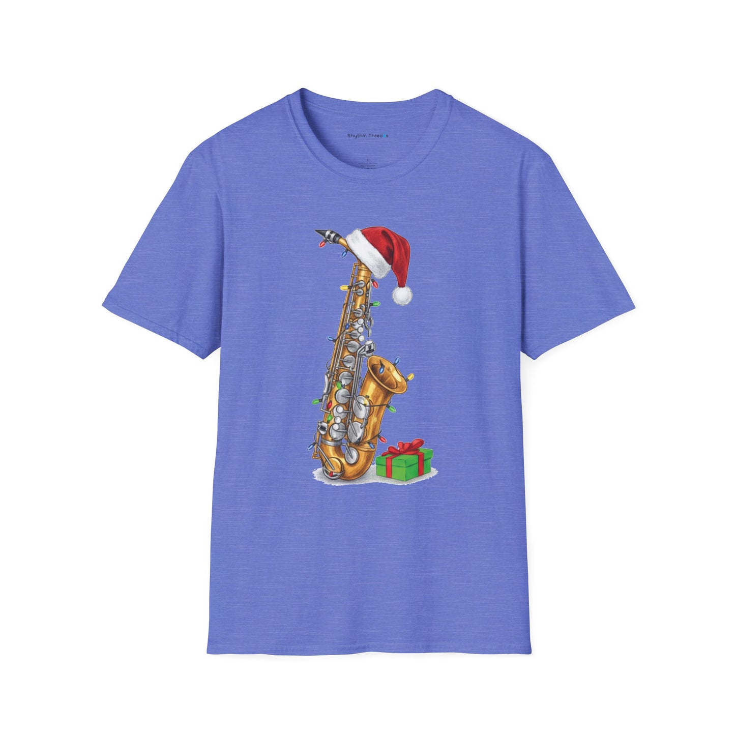 Saxophone Christmas Light Santa Hat Shirt