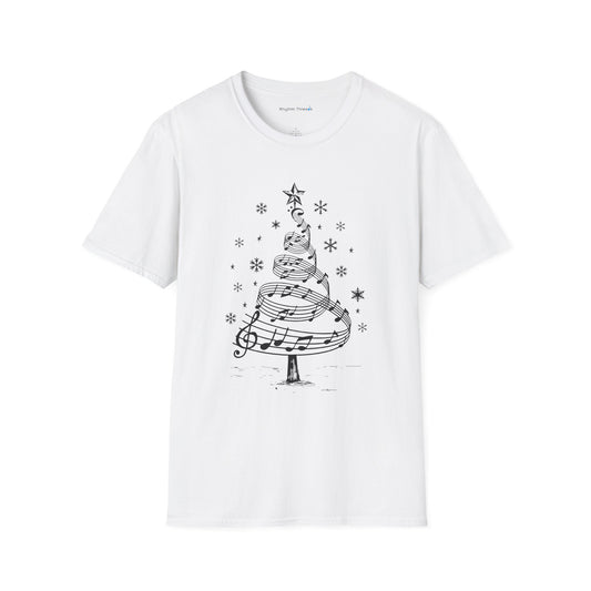 Music Christmas Tree Shirt - Black Design