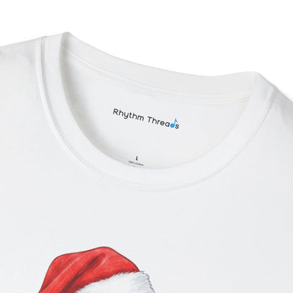 Trombone Christmas Light Santa Hat Shirt