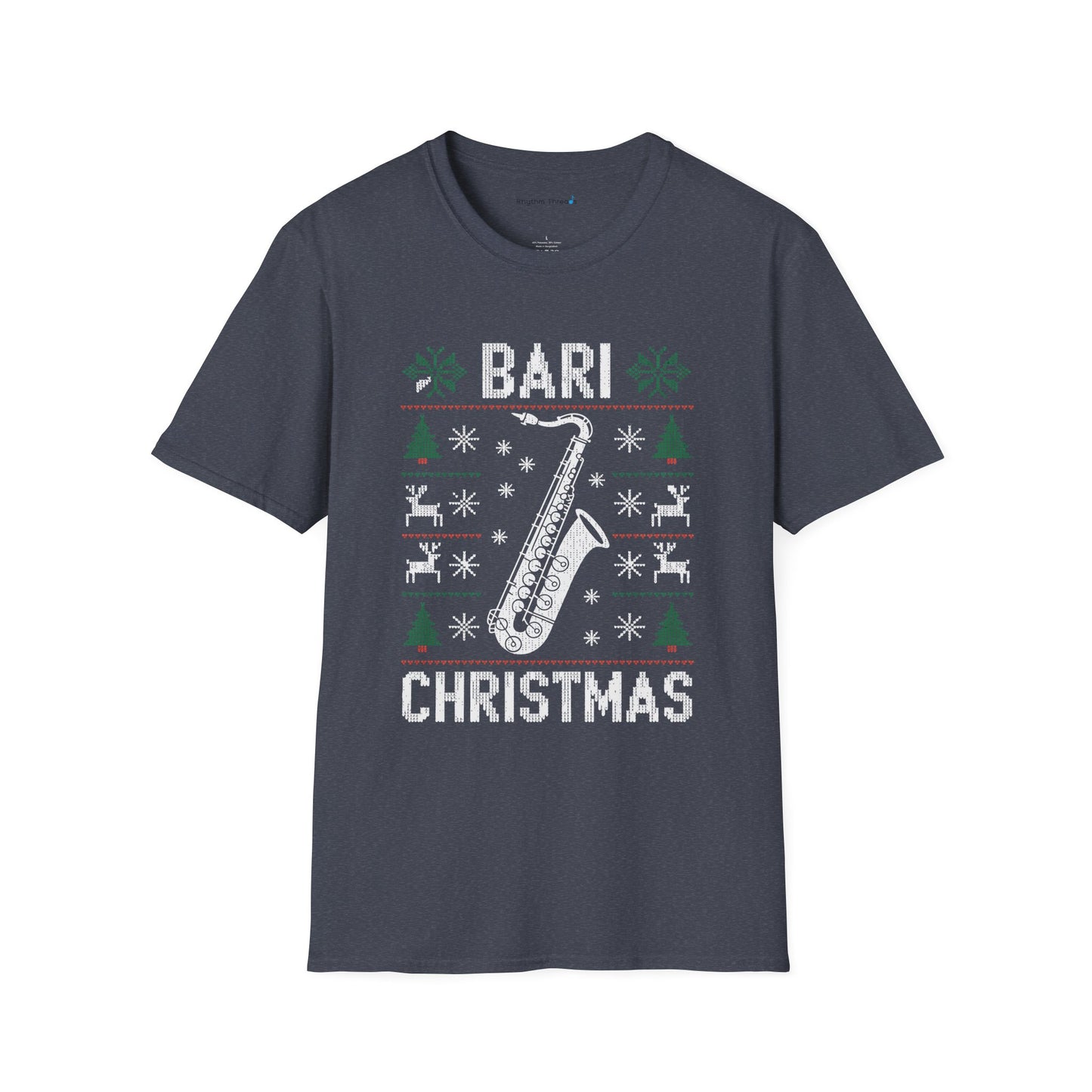 Bari Christmas Saxophone Ugly Christmas Shirt