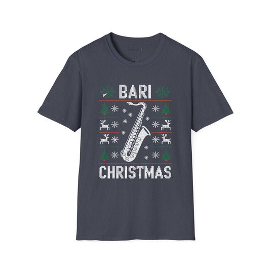 Bari Christmas Saxophone Ugly Christmas Shirt