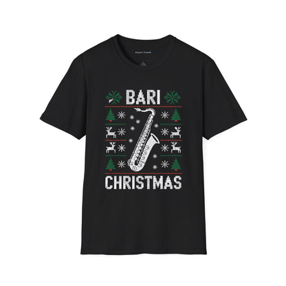 Bari Christmas Saxophone Ugly Christmas Shirt