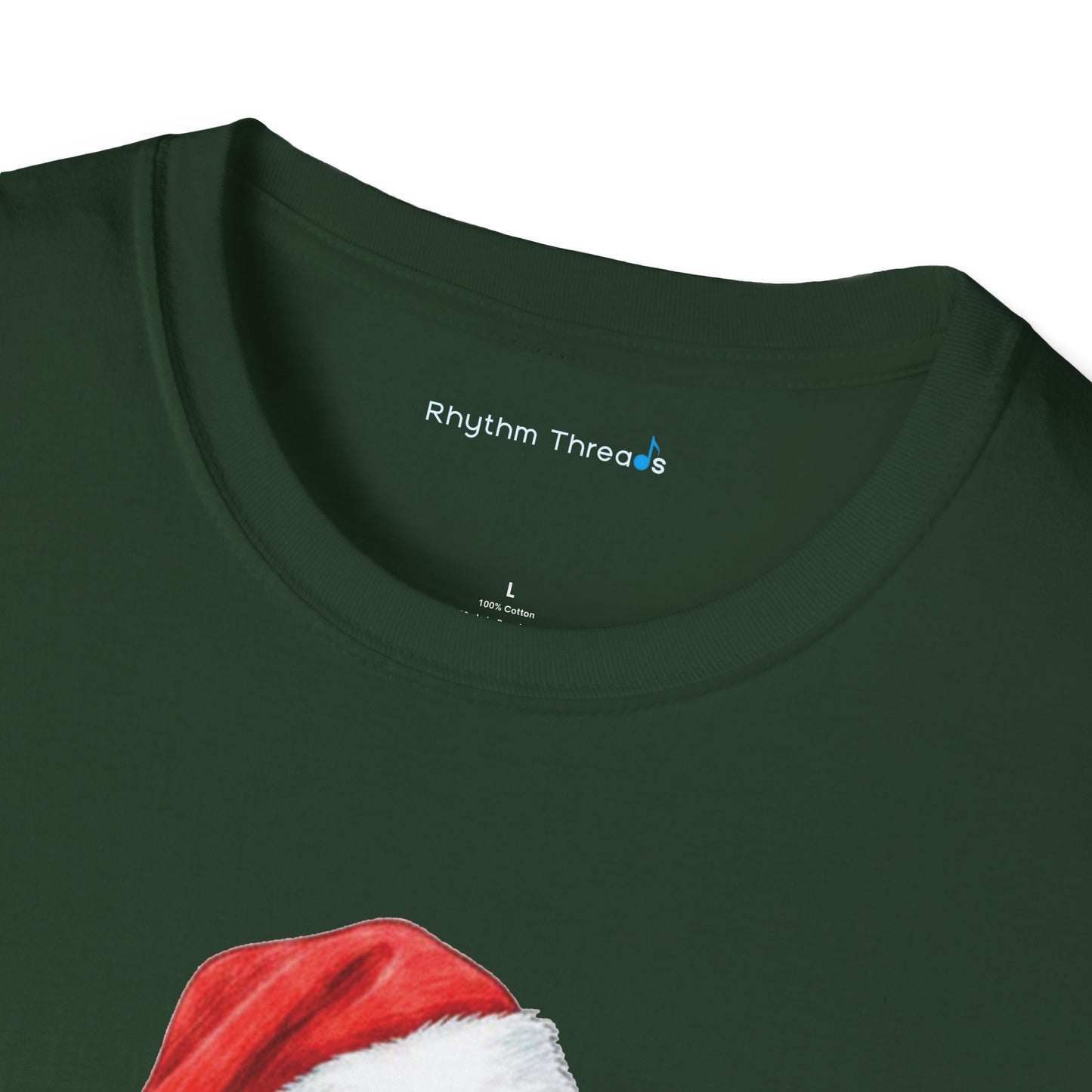Trombone Christmas Light Santa Hat Shirt