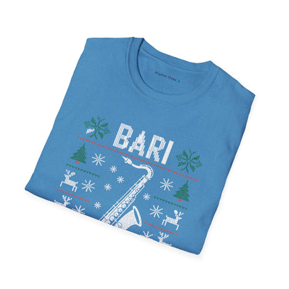 Bari Christmas Saxophone Ugly Christmas Shirt