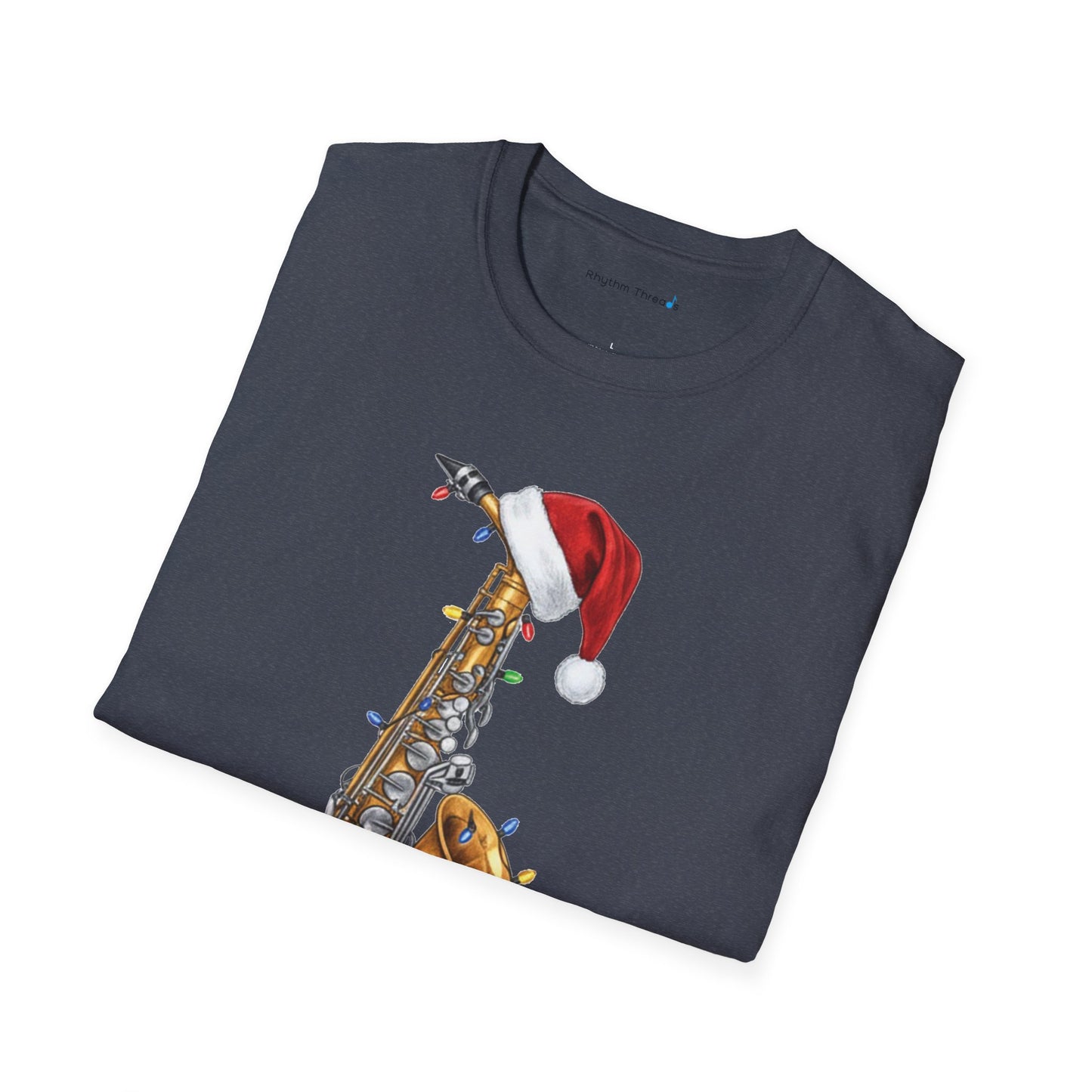 Saxophone Christmas Light Santa Hat Shirt