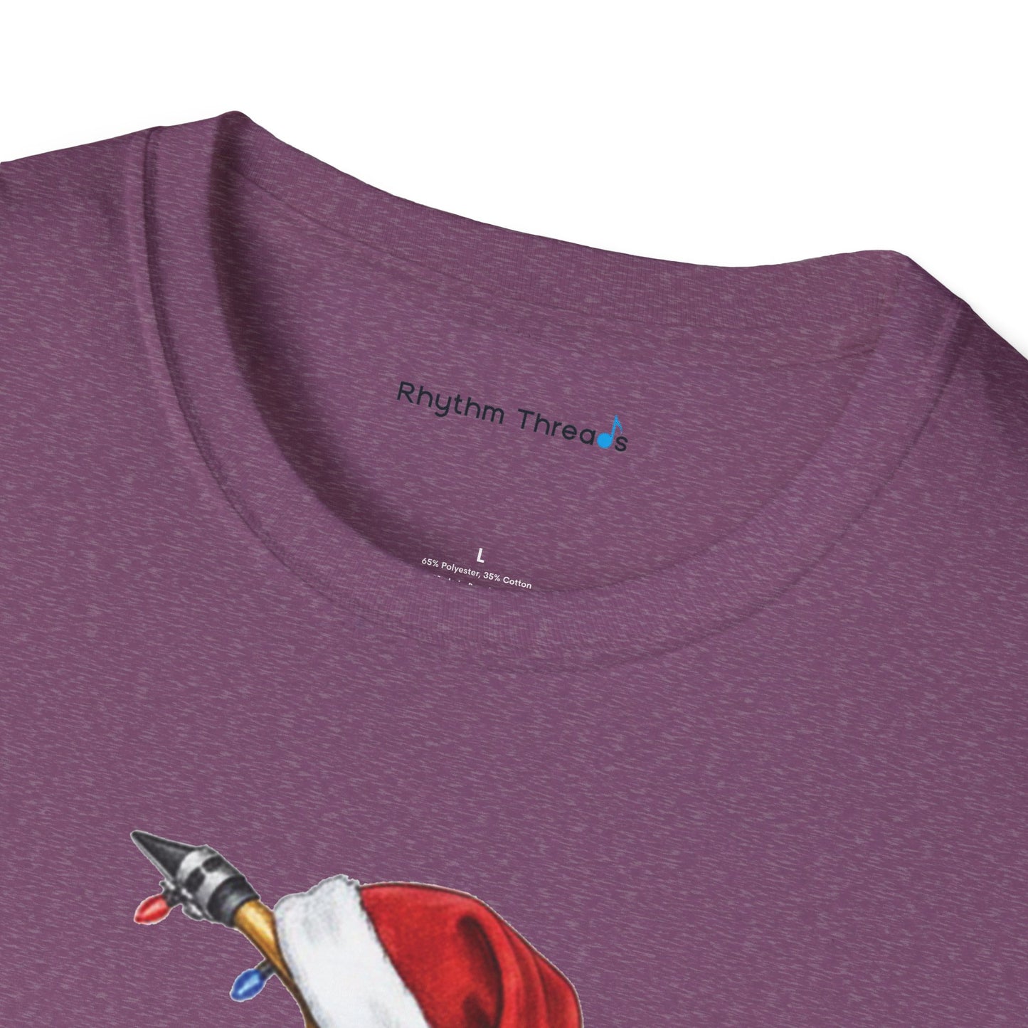 Saxophone Christmas Light Santa Hat Shirt