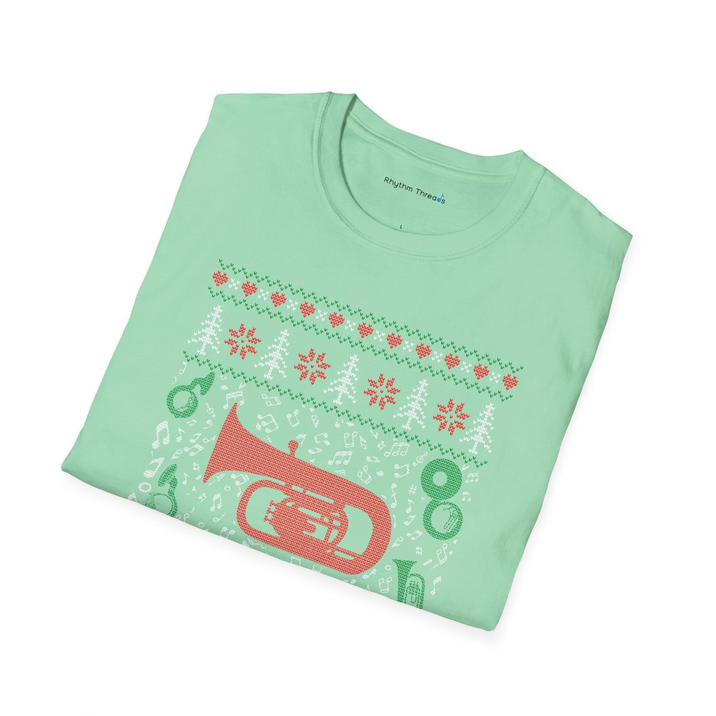 Joy Tuba World Tuba Ugly Christmas Sweater T-Shirt