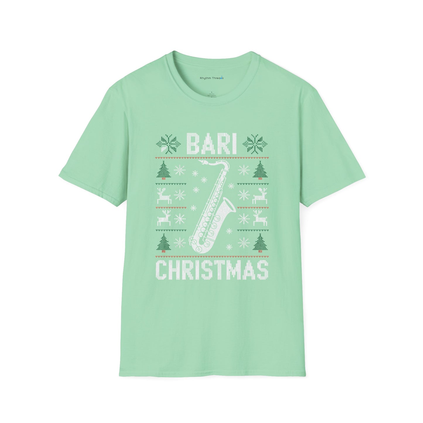 Bari Christmas Saxophone Ugly Christmas Shirt