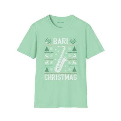 Bari Christmas Saxophone Ugly Christmas Shirt