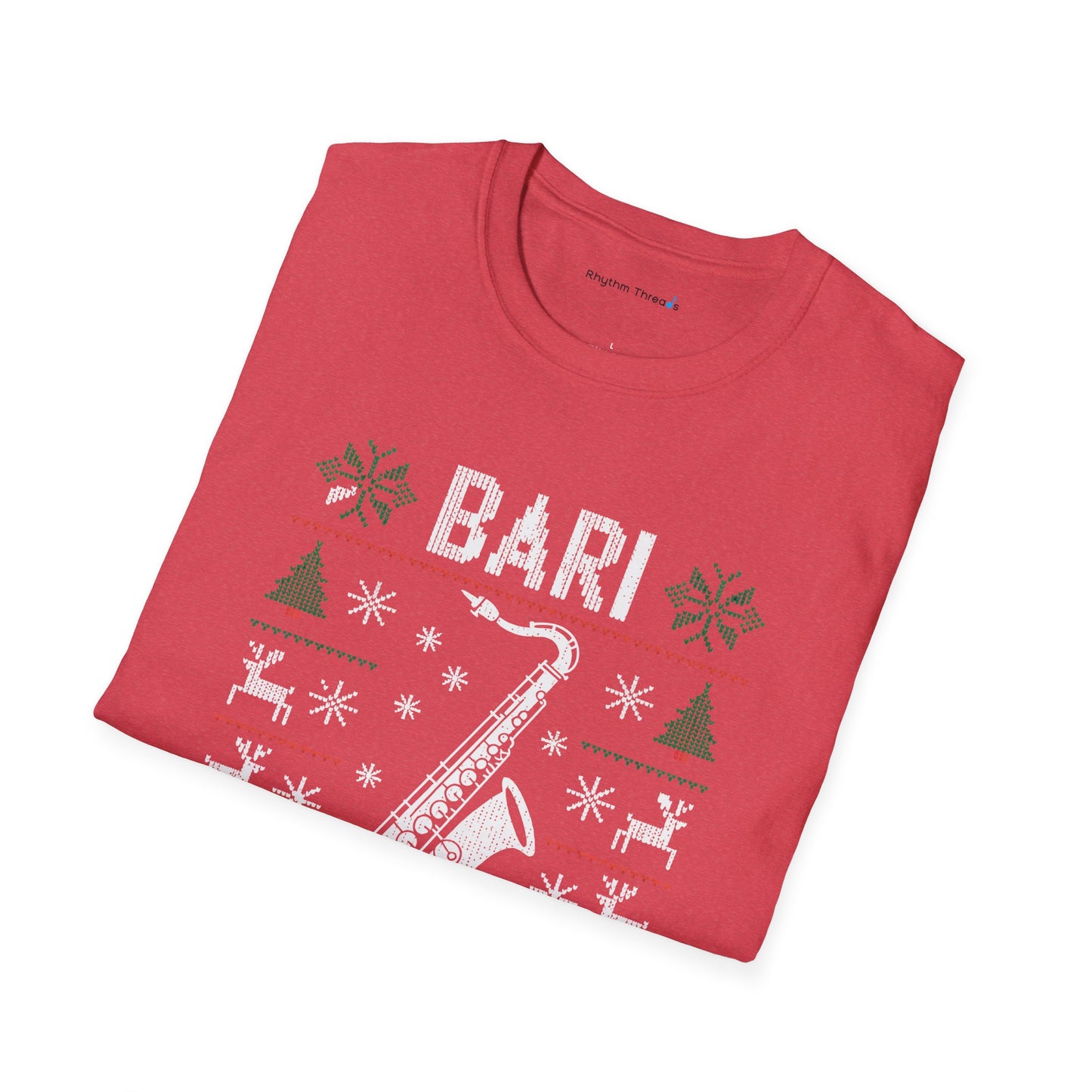 Bari Christmas Saxophone Ugly Christmas Shirt