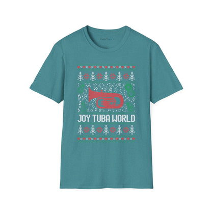 Joy Tuba World Tuba Ugly Christmas Sweater T-Shirt