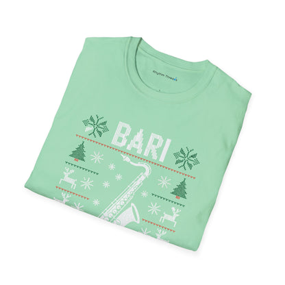Bari Christmas Saxophone Ugly Christmas Shirt