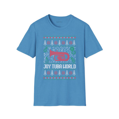 Joy Tuba World Tuba Ugly Christmas Sweater T-Shirt