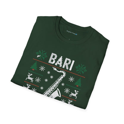 Bari Christmas Saxophone Ugly Christmas Shirt