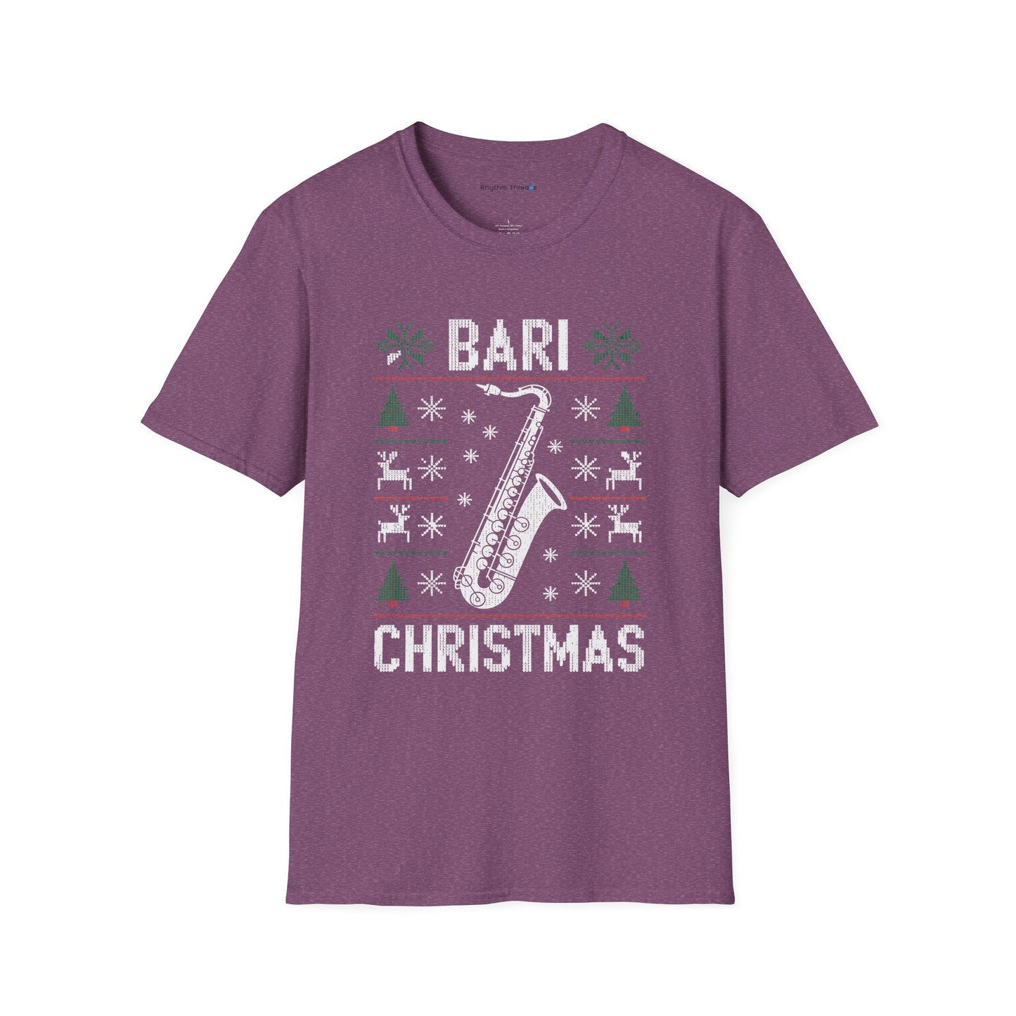 Bari Christmas Saxophone Ugly Christmas Shirt