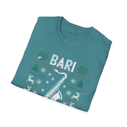 Bari Christmas Saxophone Ugly Christmas Shirt