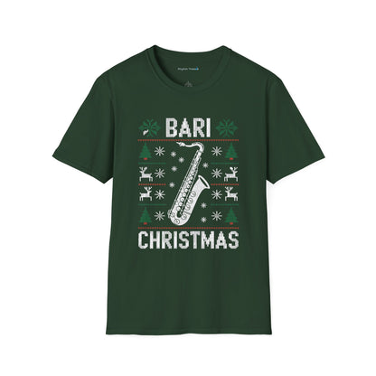 Bari Christmas Saxophone Ugly Christmas Shirt