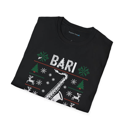Bari Christmas Saxophone Ugly Christmas Shirt